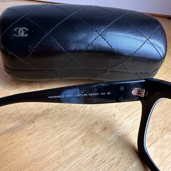 Chanel Oversized Black Framed Glasses + Case - THESE HAVE A PRESCRIPTION IN THEM - Picture 5 of 10